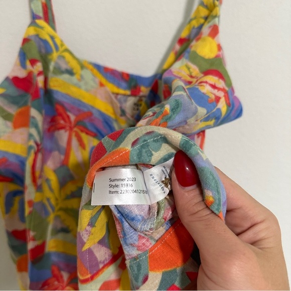 Marine Layer Celeste Cami Womens Top Large Floral Button Up Multicolor Beach - Picture 8 of 8